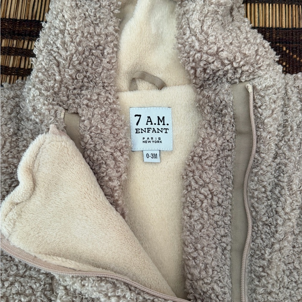 7am Enfant Bunting Bebe- Teddy Oatmeal